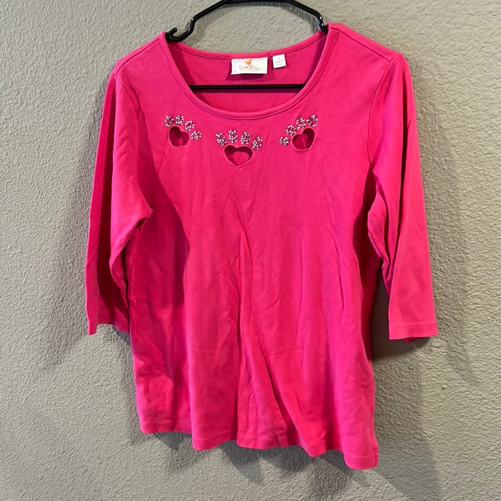 - Quacker Factory 3/4 Sleeve Top Size S